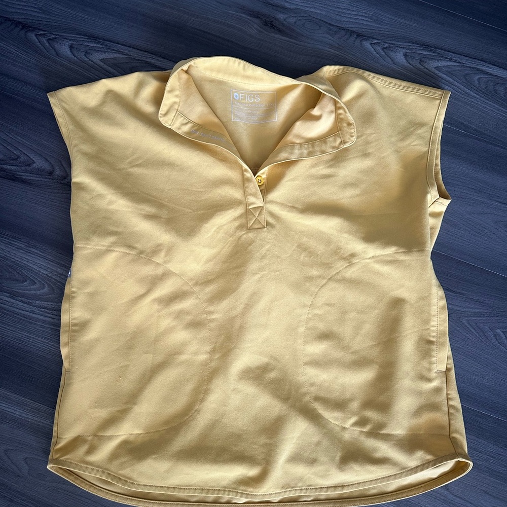 Figs Women's Gold/ Yellow Rafaela Scrub Top XXS